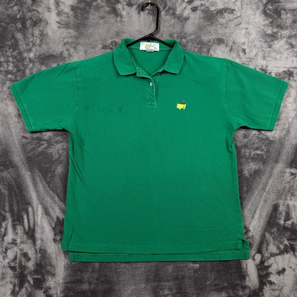 Izod Club Tops - Masters Polo Shirt Ladies L Green Augusta National Izod Club Short Sleeve Golf